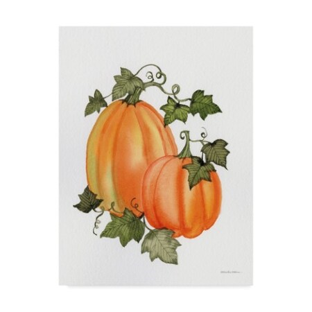 Kathleen Parr Mckenna 'Pumpkin And Vines I' Canvas Art,14x19
